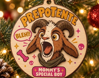 Prepotente Christmas 2-Layered Ornament, Dungen Crawler Carl Ornament, Mommy's Special Boy DCC Gift, LitRPG Bookish Decor, Book Lovers Gift