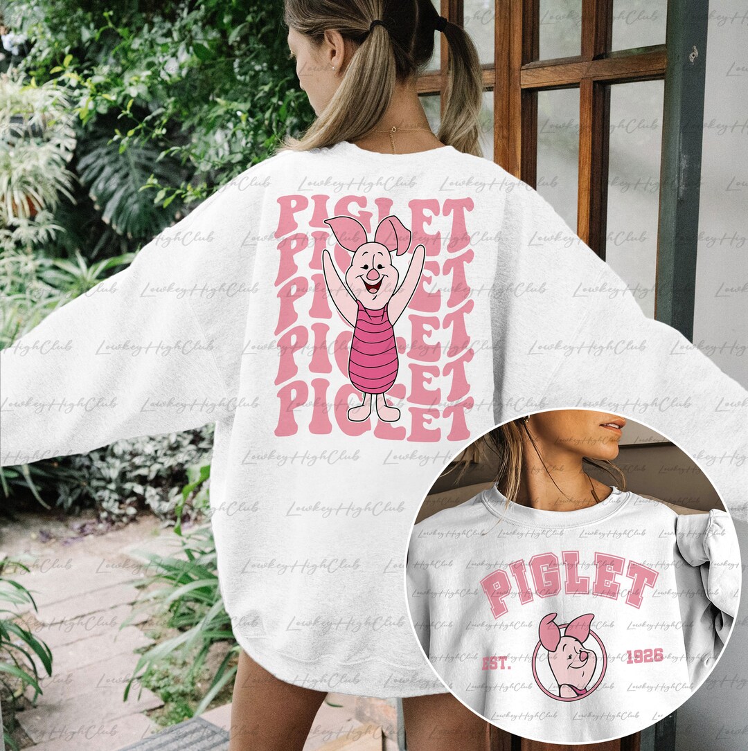 Retro Disney Piglet 2 Sided Sweatshirt, Pooh Piglet Shirt, Winnie the ...