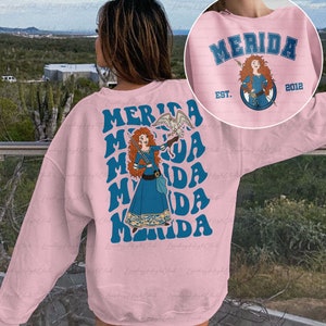 Disney Merida Princess 2 Sided Sweatshirt, Disney Brave Movie Tee, Merida Disney Shirt ,Brave Dunbroch Archery Princess Squad Shirt, MYA449