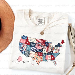 Retro USA America Map Shirt, Independence Day USA Map Shirt, 4th of July Celebration Patriotic Shirt, Fourth Of July Freedom Shirt, MYH716