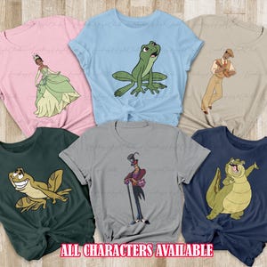 Disney Tiana The Frog Squad Shirt, Frog Princess Tiana Shirt, Tiana&#39;s Palace Shirt, Magic Kingdom Family Birthday Vacation Matching, NVA082