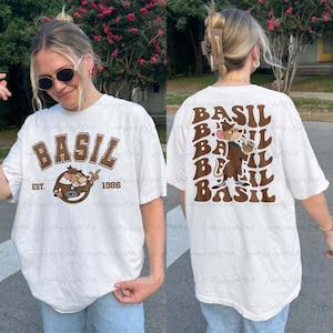 Vintage Basil Disney 2 Sided Shirt, Basil Baker Street Shirt, Great Mouse Detective Characters Shirt, Ratigan Fidger Felicia Olivia, NVA186