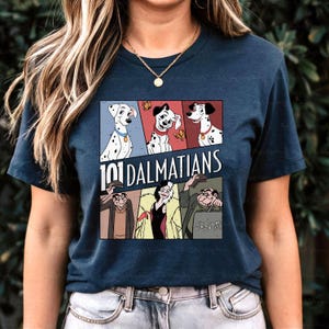 Vintage 101 Dalmatians Characters Shirt, Cruella Jasper Horace Villains Shirt, Perdita Pongo Dalmatians Shirt, Disney Dog Lover Gift, VTB181