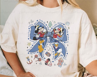 Coquette Disney Cruise Trip 2026 Shirt, Disney Mickey And Friends Lets Cruise Line Shirt, Disney World Cruise Family Matching Shirt, THA414