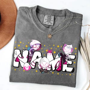 Custom MCU Amazing Spider Gwen Shirt, Chibi Avengers Spider Gwen Costume, Marvel Super Hero Team Shirt, MCU Disney Girls Trip Shirt, NVA756 bild 1