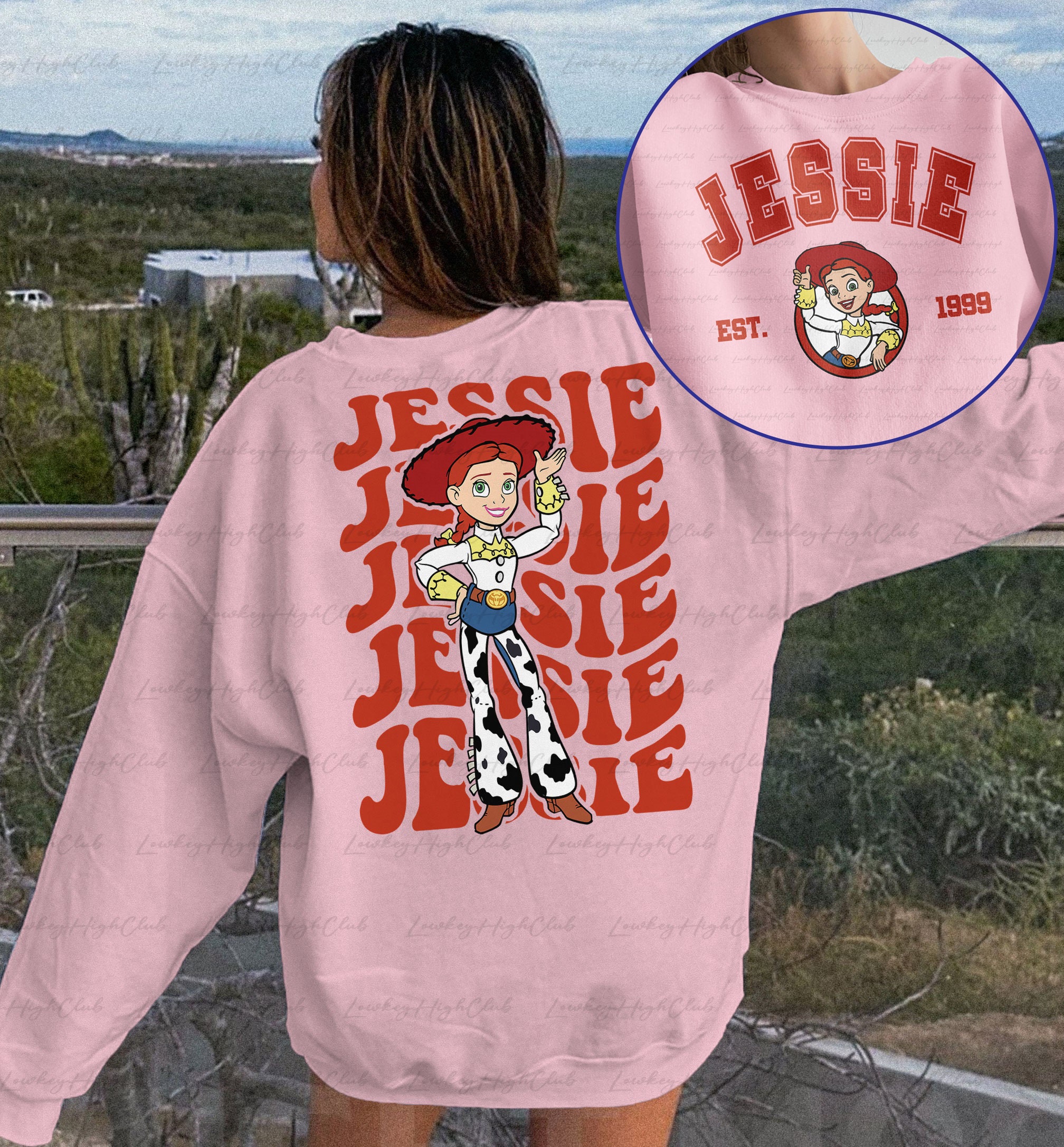 Jessie Cowgirl Disney 2 Sided Sweatshirt, Jessie Disney