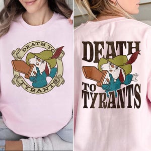 Skippy Death To Tyrants 2 Sided Sweatshirt, Retro Disney Skippy Rabbit Shirt, Epcot Robin Hood Party Shirt, Animal Kingdom Girly Outfits