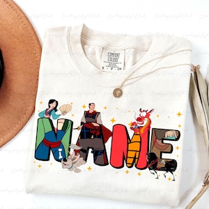 Custom Mulan Characters Group Shirt, Disney Princess Mulan Girl Shirt, Mushu Li Shang Khan, Disneyland Princess Family Vacation Shirt,NVA723