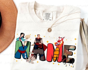 Custom Mulan Characters Group Shirt, Disney Princess Mulan Girl Shirt, Mushu Li Shang Khan, Disneyland Princess Family Vacation Shirt,NVA723
