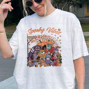 Disney Monster Inc Fall Vibes Shirt, Monster University Thanksgiving Outfit, Mike Sully Boo Randall, Disneyland Pumpkin Season Shirt, VTB251