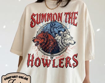 Summon The Howlers Shirt, Red Rising Howler Tee, Omnis Vir Lupus Sweatshirt, Sci Fi Book Lover Tshirt, Howler Wolf Reader Fan Gift
