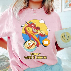 Disney Wine & Dine Mushu Marathon 5K Shirt, Mushu runDisney 5K Shirt, Wine N Dine Half Marathon Weekend, Disney Mulan Race Matching, BYA662
