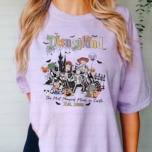 Toy Storyland Halloween Skeleton Shirt, Most Magical Place Spooky Shirt, Woody Buzz Halloween Shirt, Toy Story Halloween Party Shirt, UPA422