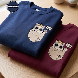 Embroidery Hi Zev Pocket Sweatshirt, Dungeon Crawler Carl Shirt, Princess Donut Pocket Tshirt, Funny Litrpg Bookish Hoodie, Dcc Fan Gift Tee