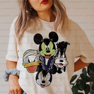Trick Or Treat Mickey Friends Shirt, Disney Vintage Halloween, Pumpkin Disney Boo, Scary Night Shirt, Halloween Party Tee, Disney Halloween
