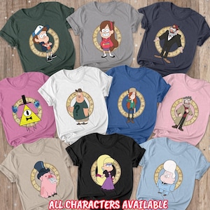 Vintage Gravity Falls Mysteries Squad Shirt, Dipper Mabel Wendy Soos Grunkle, Gravity Falls Characters Shirt, Epcot Family Trip Shirt,BYA486