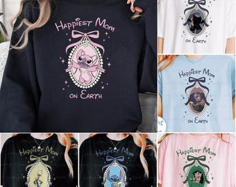 Lilo And Stitch Coquette Mama Shirt, Disneyland Mother's Day Shirt For Mom, Angel Nani Jumba Gantu Pleakley, Epcot Family Summer Trip Shirt