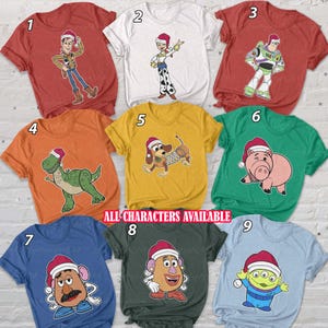 Toy Story Christmas Santa Hat Shirt, Toy Story Xmas Party Shirt, Toy Story Friends Group Shirt, Disney Pixar Toy Movie Family Shirt, BYA110