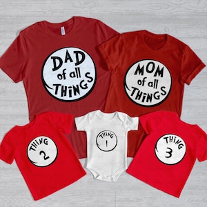 Customized Family Thing Shirt, Thing Number Kids Shirt, Dad Of All Things Shirt, Mom Of Thing Shirt, Funny Family Halloween Trip Matching