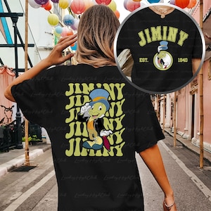 Disney Jiminy Cricket 2 Sided Shirt, Pinocchio Characters Groups Shirt, Jiminy Pinocchio Shirt, Magic Kingdom Shirt,WDW Family Outfit,MYA026