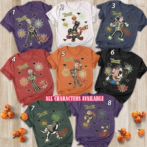Pixars Trick Or Treat Toy Story Skeleton Shirt, Disney Scary Pumpkins Shirt, Mickey's Not So Scary,Toy Story Disneyland Halloween Trip Shirt