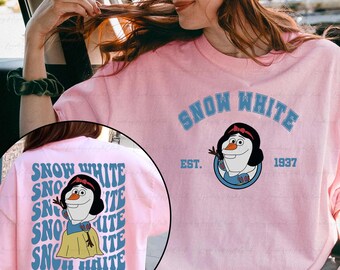 Olaf As Princess Snow White 2 Sided Shirt, Olaf Presents Princess Costume Shirt, The Snowman Olaf Shirt, Disney Halloween Girl Shirt, MYJ200