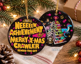 Custom Dungeon Crawler Carl Ornament, New Achievement Keepsake, Princess Donut Christmas Decor, LitRPG Fan Holiday Gift for Crawler