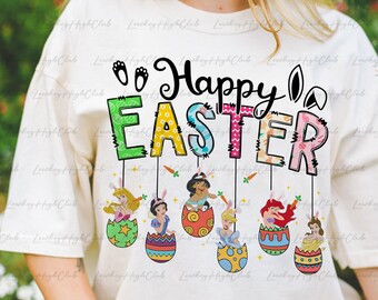 Happy Easter Princess Team Shirt, Disney Princess Easter Eggs Shirt, Disney Easter Tee, Disney Easter Girly Tee, Epcot Easter Shirt, VTA083