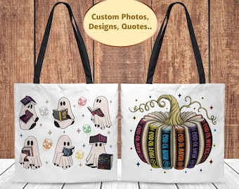 Custom Printed Tote Bag, Create Your Own Canvas Tote, Personalized Text Logo Picture Bag, Custom Aesthetic Everyday Bag, Custom Gift for Her