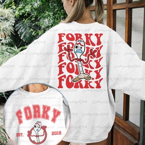 Cute Forky Disney 2 Sided Sweatshirt, Toy Story Forky Shirt, Toy Story 4 Characters Shirt, WDW Family Trip Shirt,Disney Toy Story Tee,MYA063