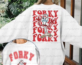 Cute Forky Disney 2 Sided Sweatshirt, Toy Story Forky Shirt, Toy Story 4 Characters Shirt, WDW Family Trip Shirt,Disney Toy Story Tee,MYA063