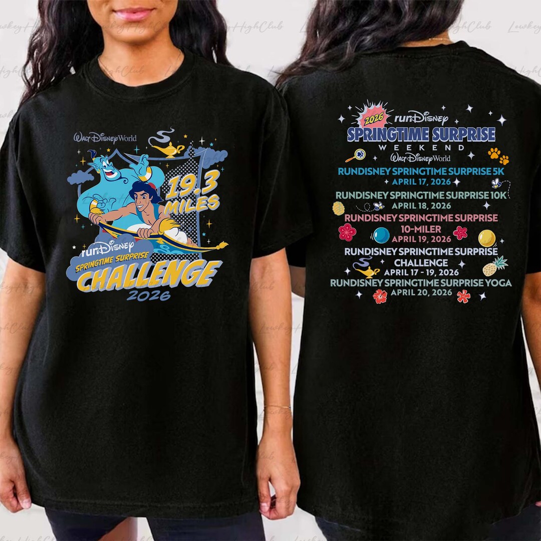 Rundisney Aladdin 2 Sided Shirt, Aladdin Running Race Shirt, Springtime ...
