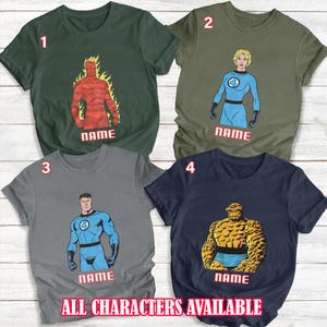 Customized Fantastic 4 First Steps Shirt, Marvels Fantastic Four Team Shirt, Hero Fantastic Four Cosplay, Human Touch Birthday Shirt, MTA486