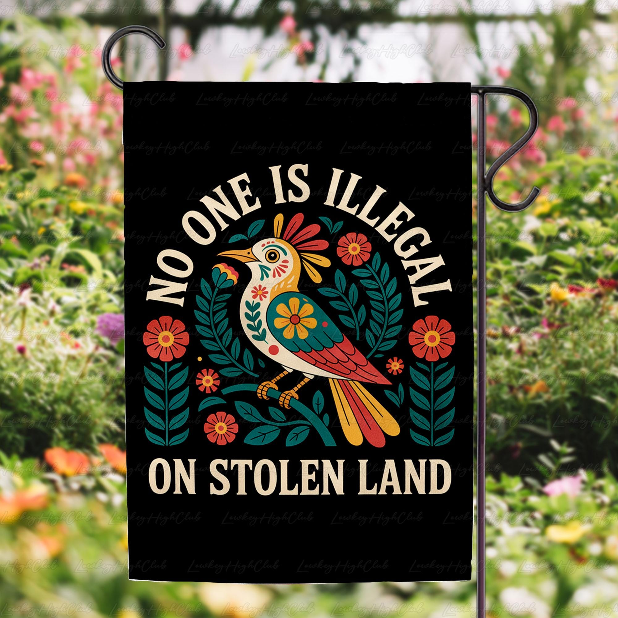 Equality Human Rights Yard Flag, No One is Illegal on Stolen Land Flag ...