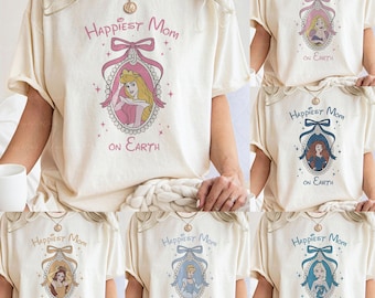 Coquette Bows Disney Mothers Day Shirt, Princess Magic Mirror Shirt For Girls, Happiest Mom On Earth Shirt, WDW Mommy And Daughter Matching