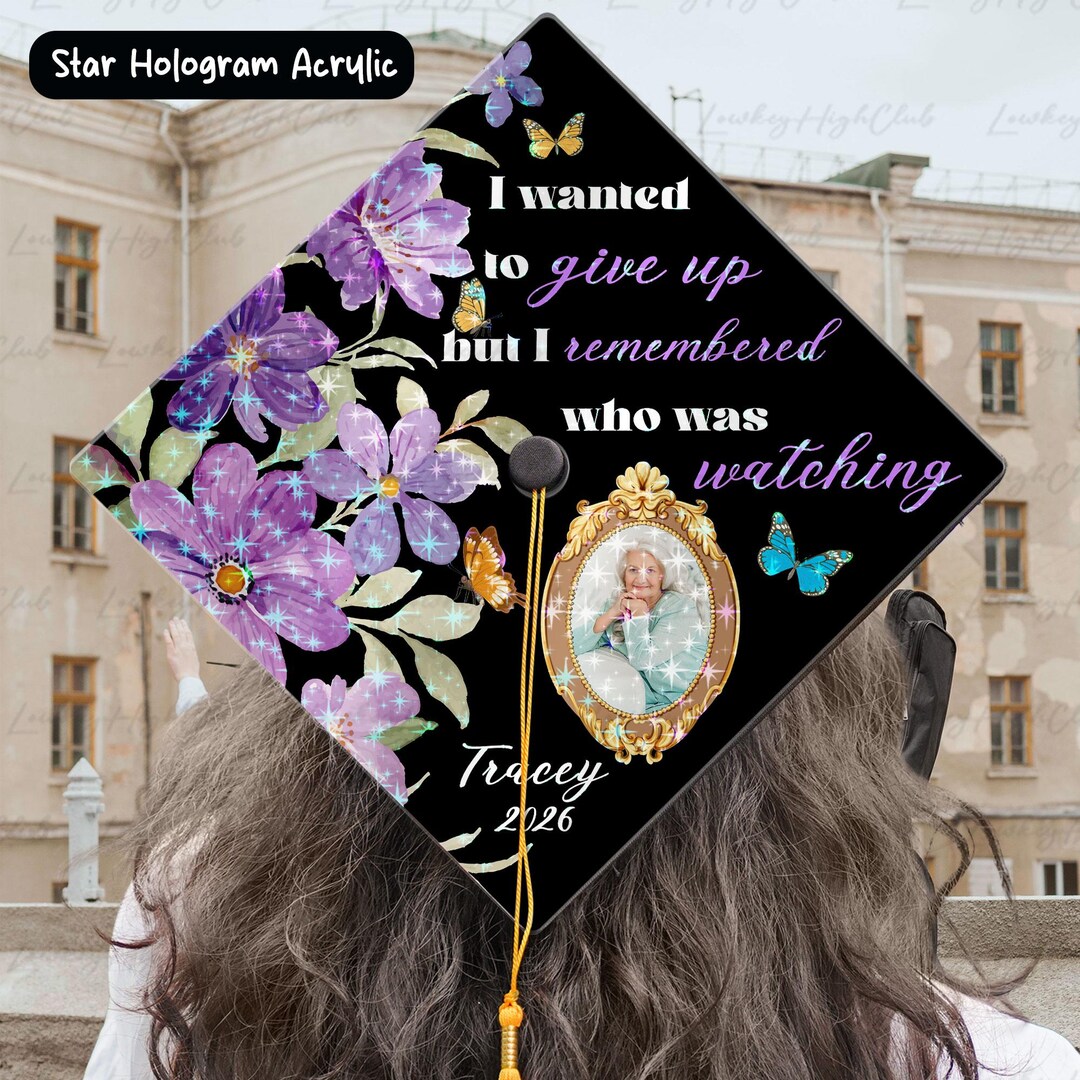 Memorial Graduation Topper Memorial Custom Graduation Cap Topper, Family Photo Grad Cap Topper ...