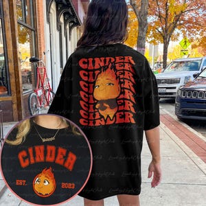Cinder Elemental Characters 2 Sided Shirt, Pixar Elemental Movie Shirt, Disney Crew Shirt Gift, Magic Movie Shirt, Elemental Birthday Outfit