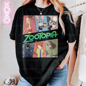 Pixar Zootopia Characters Group Shirt, Disney Zootopia Birthday Outfit, Nick And Judy, Zootopia Family Trip Shirt, WDW Friends Shirt, VTB053
