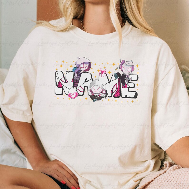 Custom MCU Amazing Spider Gwen Shirt, Chibi Avengers Spider Gwen Costume, Marvel Super Hero Team Shirt, MCU Disney Girls Trip Shirt, NVA756 bild 5
