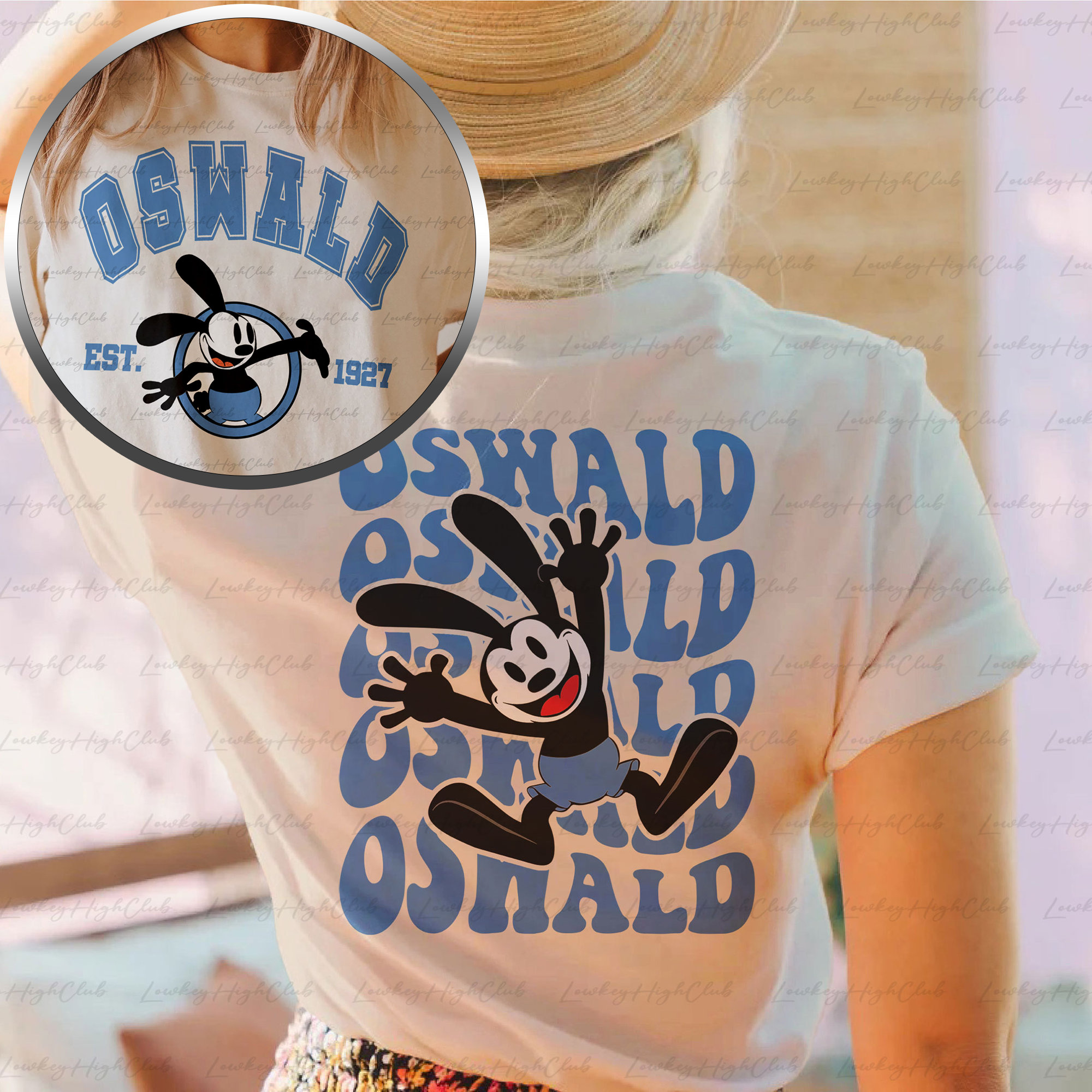 Disney Oswald Lucky Rabbit 2 Sided Shirt, Oswald Disney Shirt