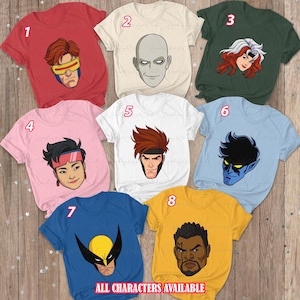Disney Superhero X-men 97 Shirt, Xmen Animated Series Characters Shirt, Rogue Beast Magneto Birthday Shirt, X-men Wolverine Cosplay, MTA460