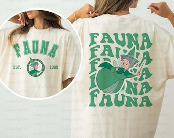 Disney Fauna Fairy 2 Sided Shirt, Aurora Fairy Godmothers Shirt, Sleeping Beauty Characters, Believe In Fairies, Disney Girls Shirt, NVA167