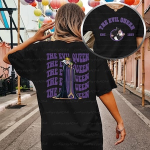 Evil Queen Disney 2 Sided Shirt, Evil Queen Villains Shirt, Snow White & 7 Dwarfs, Disney Bad Witches Clubs, Snow White Evil Queen, MYA159
