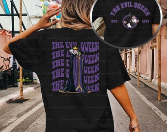 Evil Queen Disney 2 Sided Shirt, Evil Queen Villains Shirt, Snow White & 7 Dwarfs, Disney Bad Witches Clubs, Snow White Evil Queen, MYA159