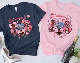 Villain Valentine Bad Man Shirt, Disney Happy Valentine's Day Shirt, Sweethearts Love XOXO Couple Shirt, Scar Jafar Hades Dr Facilier Gaston
