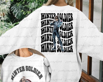 Winter Soldier Bucky 2 Sided Sweatshirt, Captain America, Bucky Barnes Shirt, Rogers 1918, Barnes Est 1917 Shirt, Falcon and Winter Soldier