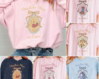 Coquette Bow Winnie Pooh Friends Shirt, Disneyland Mother's Day Shirt, Piglet Eeyore Tigger Rabbit Roo, Epcot Family Trip Mama Mimi Matching