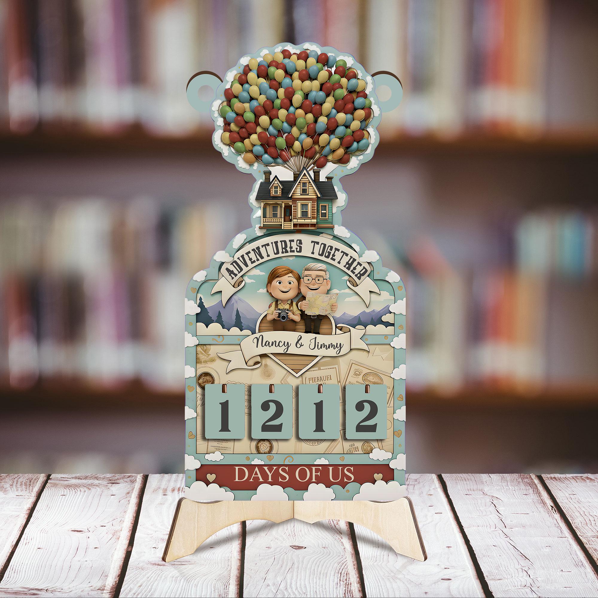 Romantic Countdowns Custom Days Together Couples Tracker, Balloon House Love Countdown ...