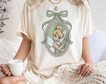 Disney Tinker Bell Magic Mirror Shirt, TinkerBell  Fairies Coquette Shirt, WDW Princess Floral Bow Shirt, Epcot Festival Girly Trip Shirt