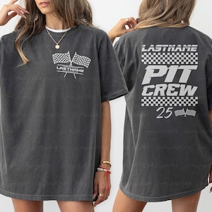 Custom Racing Sunday 2 Sided Shirt, Personalized Supportive Race Cars Shirt, Racing Crew Club Family Shirt, Mom Dad Pit Crew Outfits, VTA366